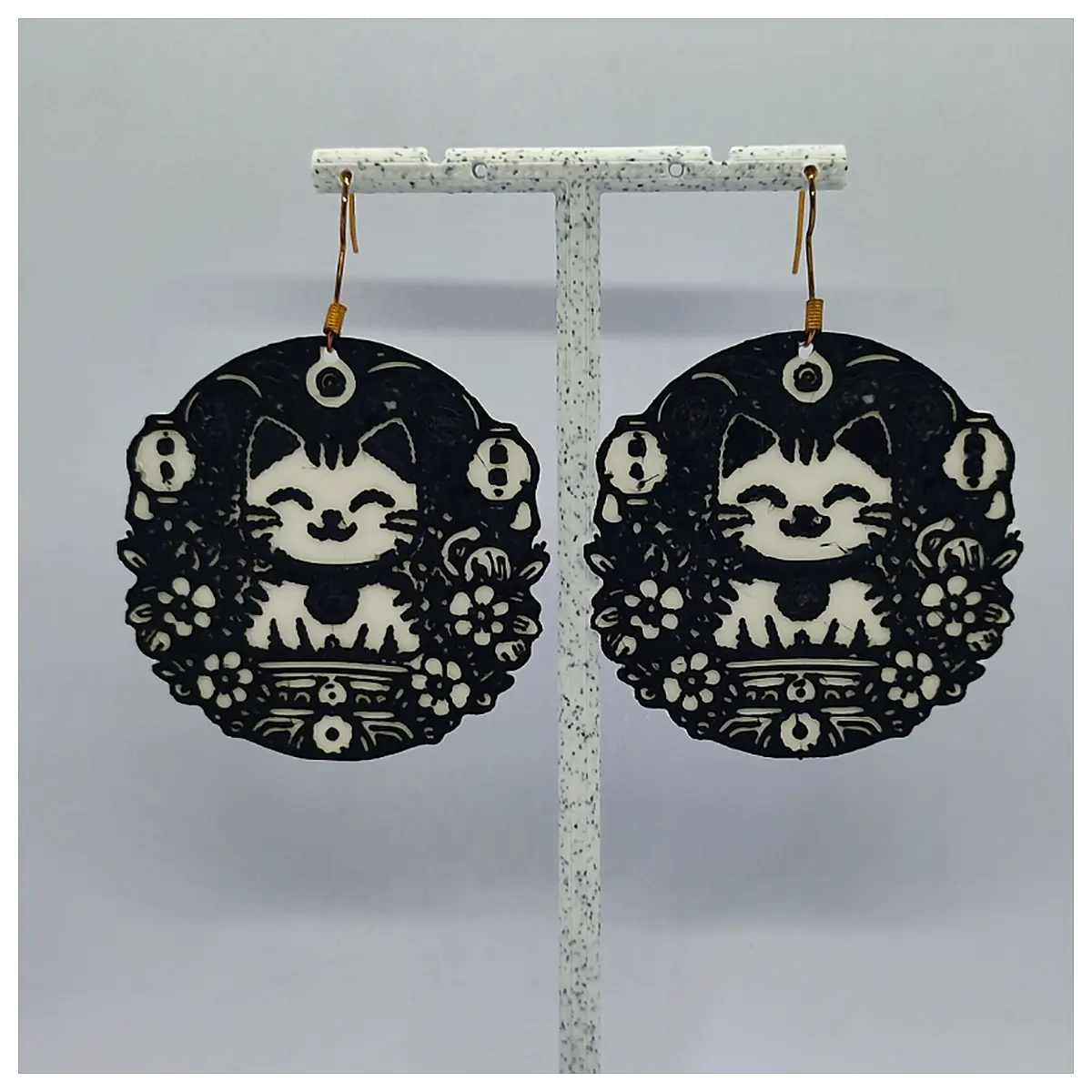 Maneki Neko Zen Earrings Luck Charms Earrings Wholesale Retail