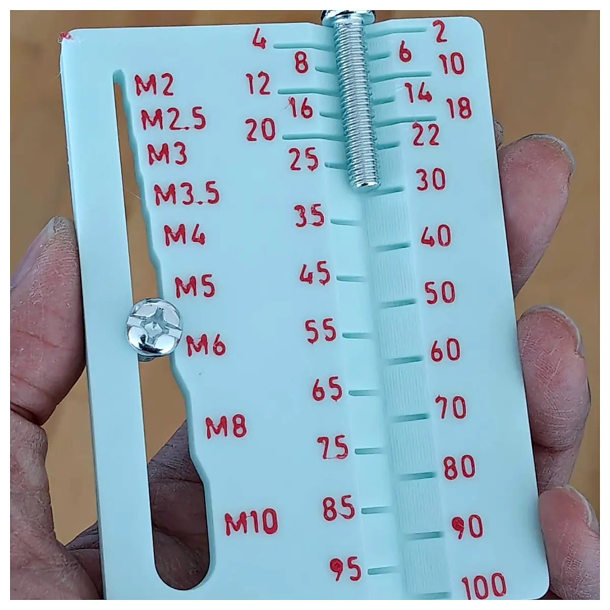 Screw Gauge Nut Meter Metric M2M10 Thickness Measurement Tool Measuring Parts Repair