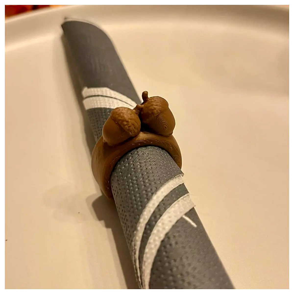 Acorn Napkin Rings Fall Decor Rustic Tableware Autumn Rings Tree Rings Woodland Decor Leaf Rings