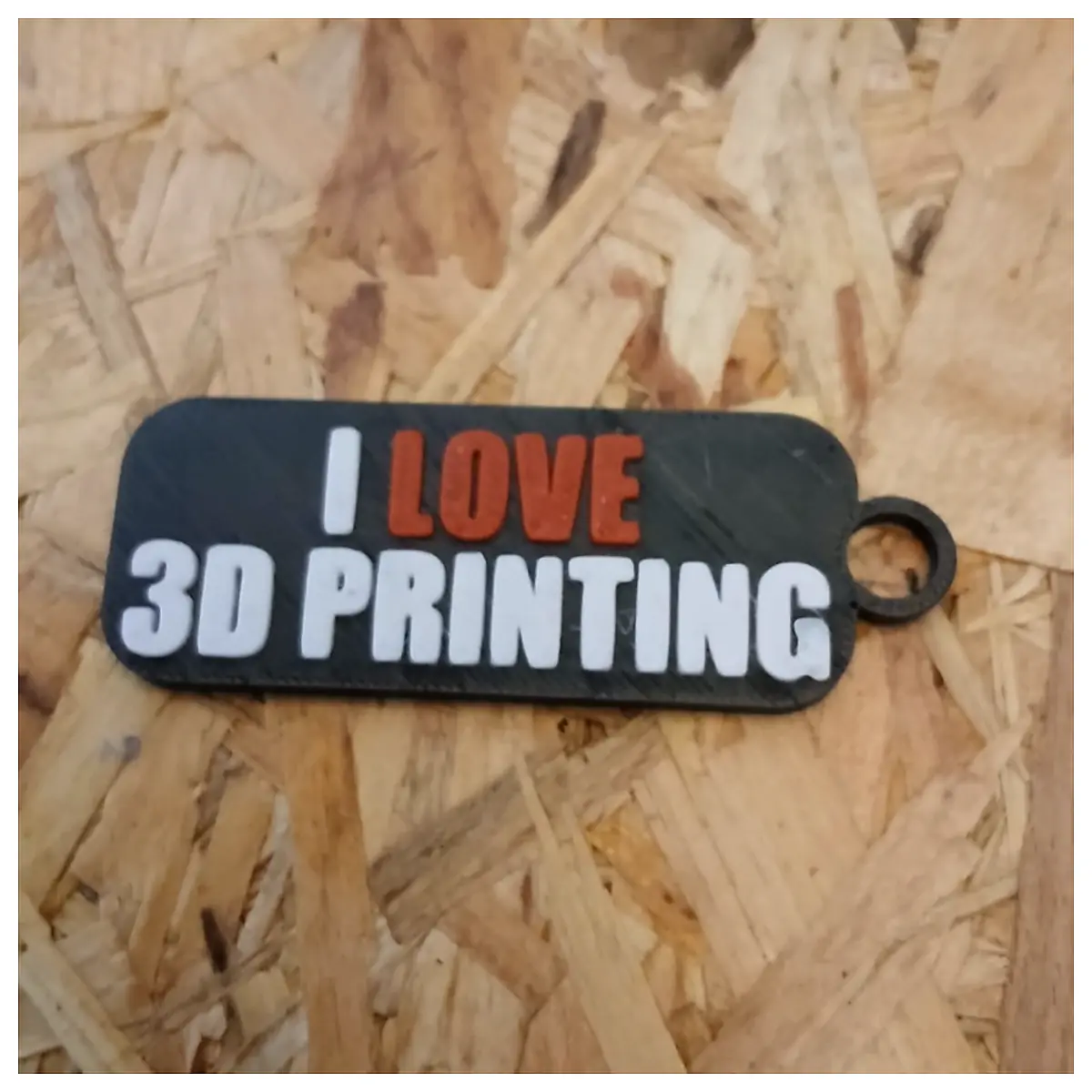 3D Printed Keychain Love Gift Idea Personalized Keyring Keepsake