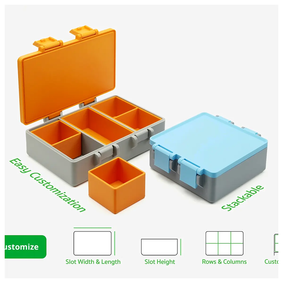 Customizable Stackable Compartment Boxes Storage Solutions Organizing Parts Repair