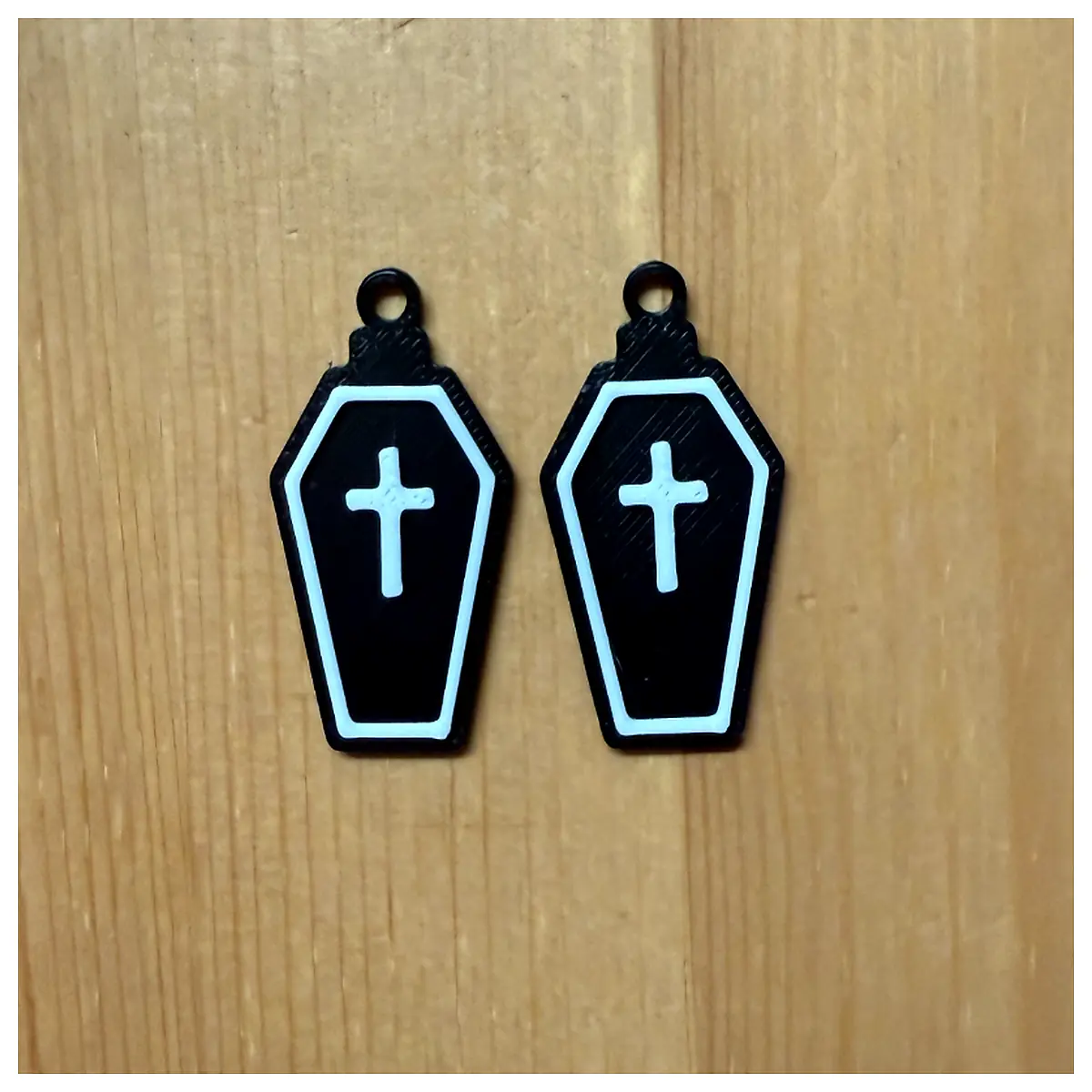 Coffin Earrings Gothic Black Skull Jewelry Dark Halloween Decor Cosplay Props Graveyard Memorial Gifts Skull Jewelry