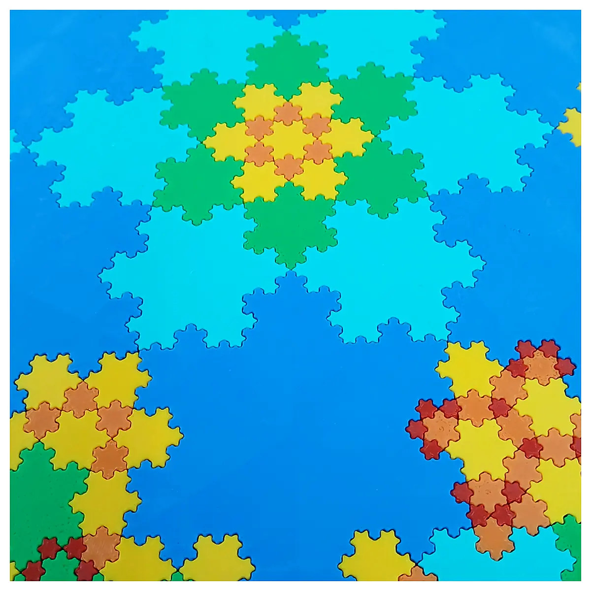 Recursive Fractal Tiles Wall Decor Geometric Pattern Art Panels 3D Wall Art Wall Stickers Home Decoration Room Accent