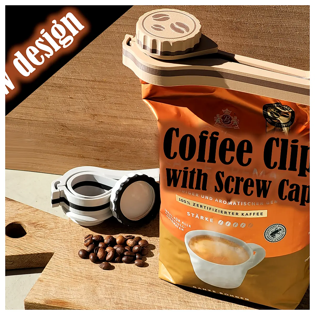Coffee Clip with Screw Cap Universal Leakproof Drink Cup Replacement Parts Repair