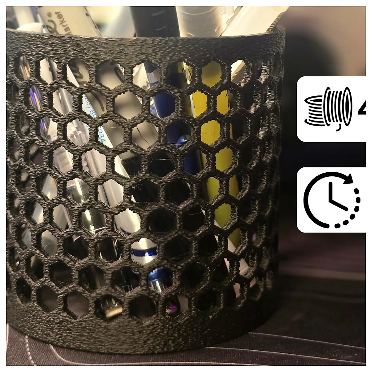 Honeycomb Pen Holder Desk Organizer Stationery Accessory Writing Supplies Holder Multi Purpose Desk Decor
