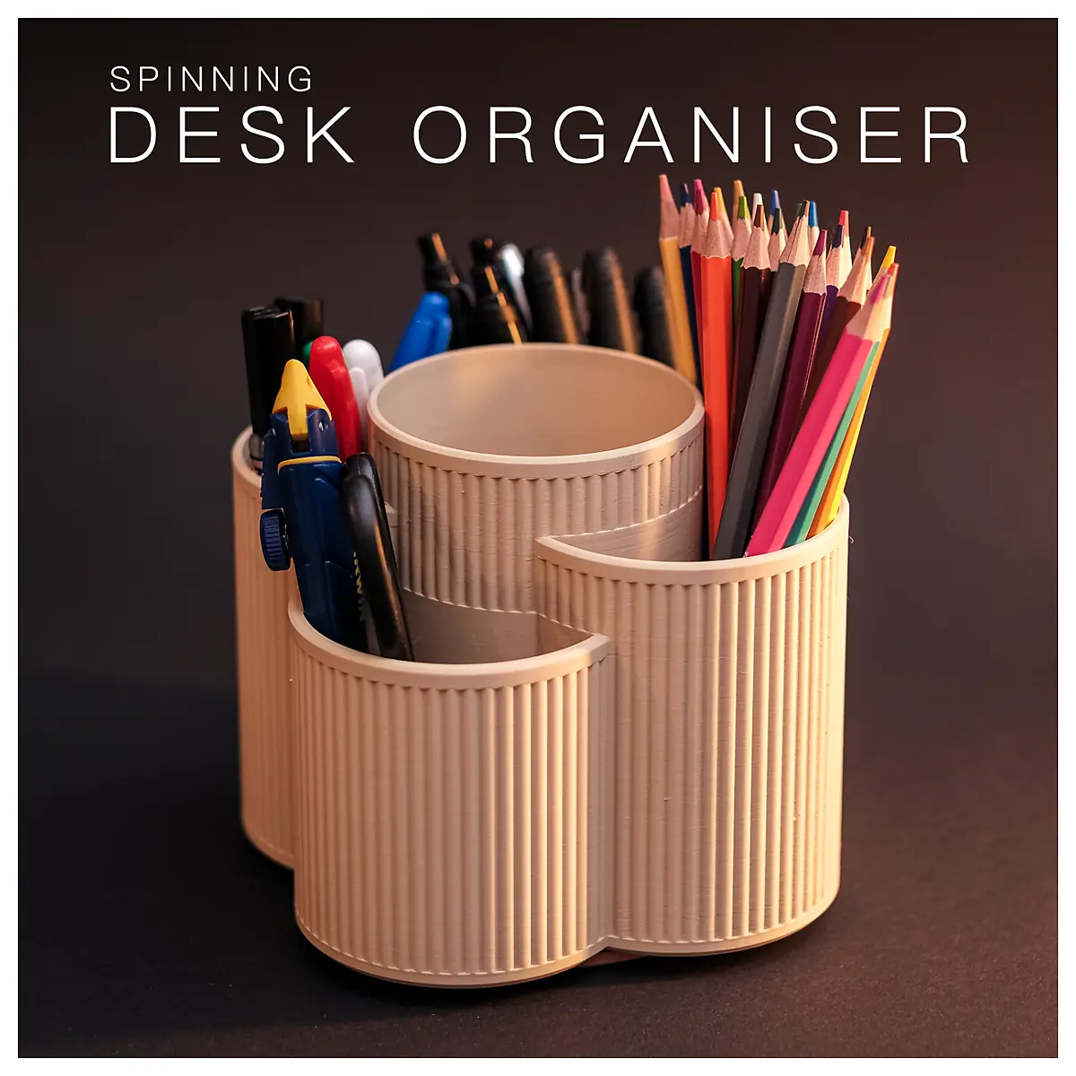 Spinning Desk Organizer Rotating Storage Box Office Supplies Desk Organizer Multi Functional Storage Solutions