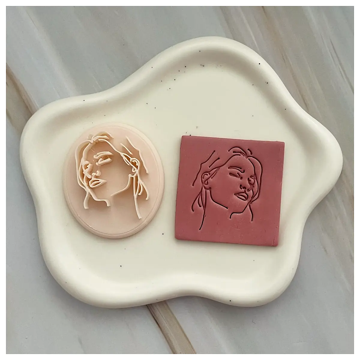 Woman Polymer Clay Stamp Decorative Impression Art Crafting DIY Creative Template Modeling Tools