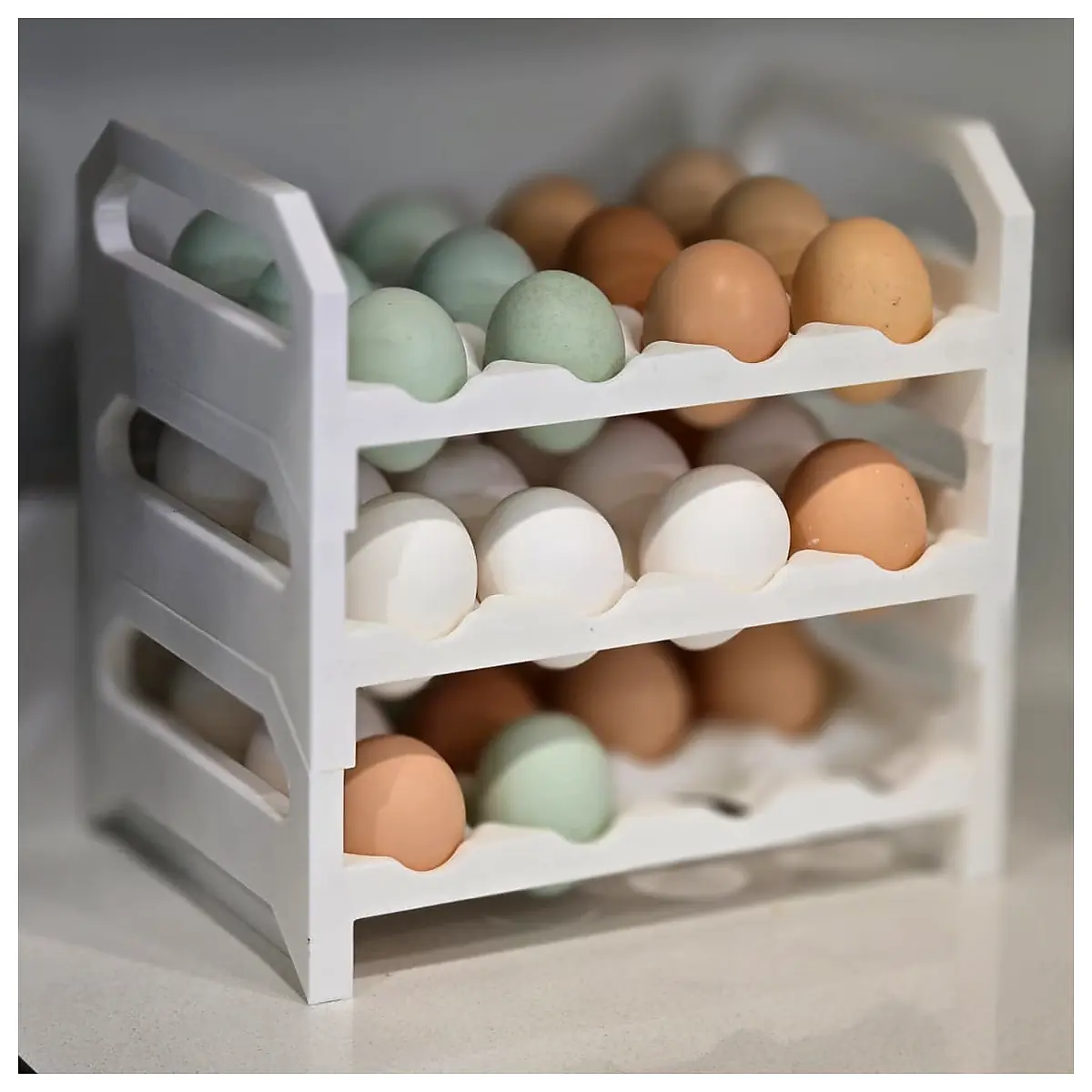 Stackable Egg Tray Organizer 12 Egg Holder Kitchen Storage Universal Egg Tray Parts Repair