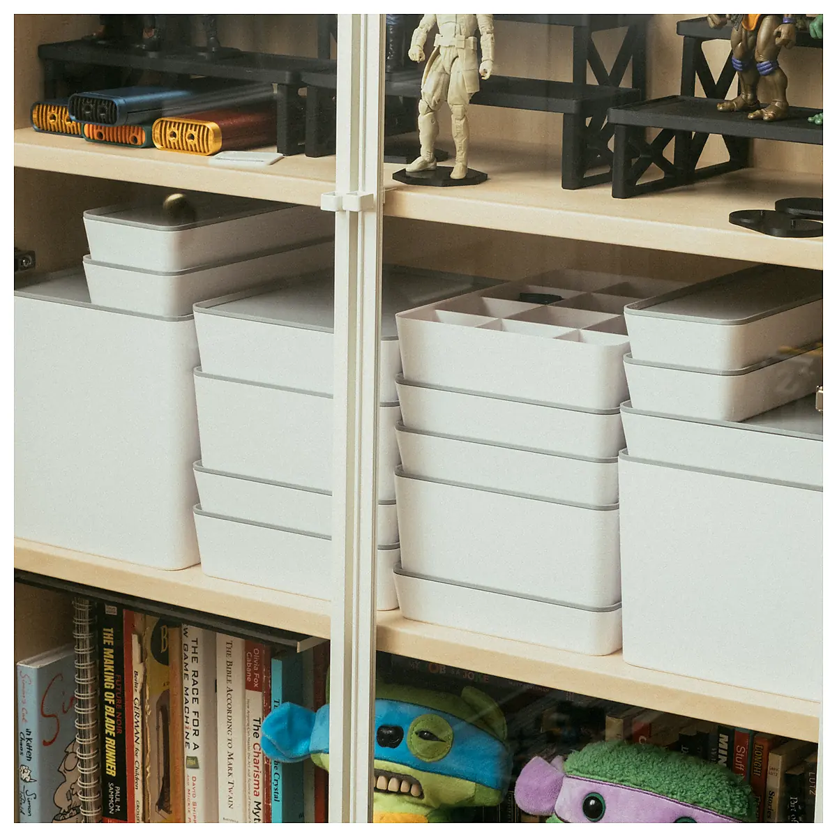 Stackable Bookshelf Containers Storage Solutions Modular Shelving Units Parts Accessories