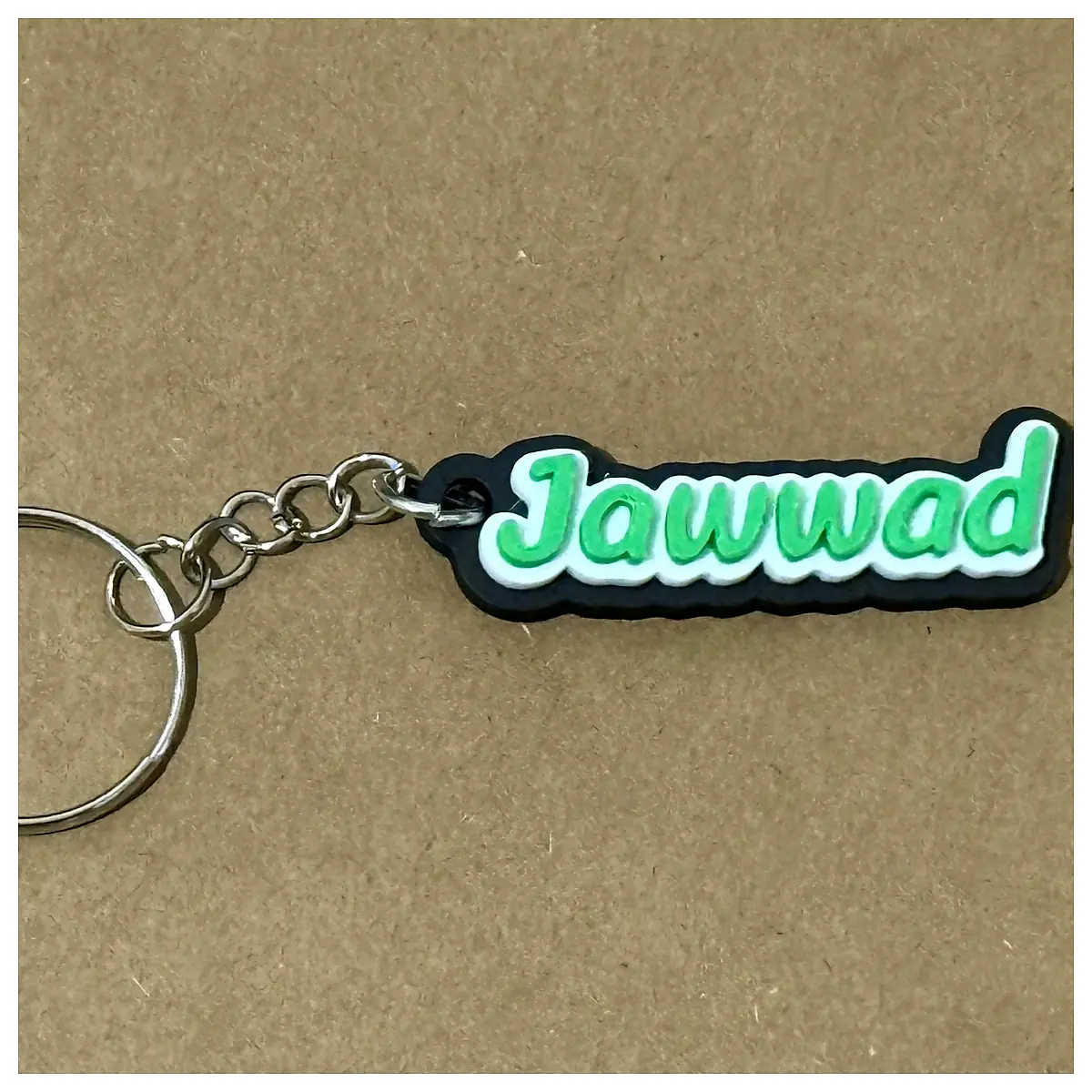 Custom Name Tag 3D Stacked Text Keyring Personalized Gift Memorial Keepsake Unique Design