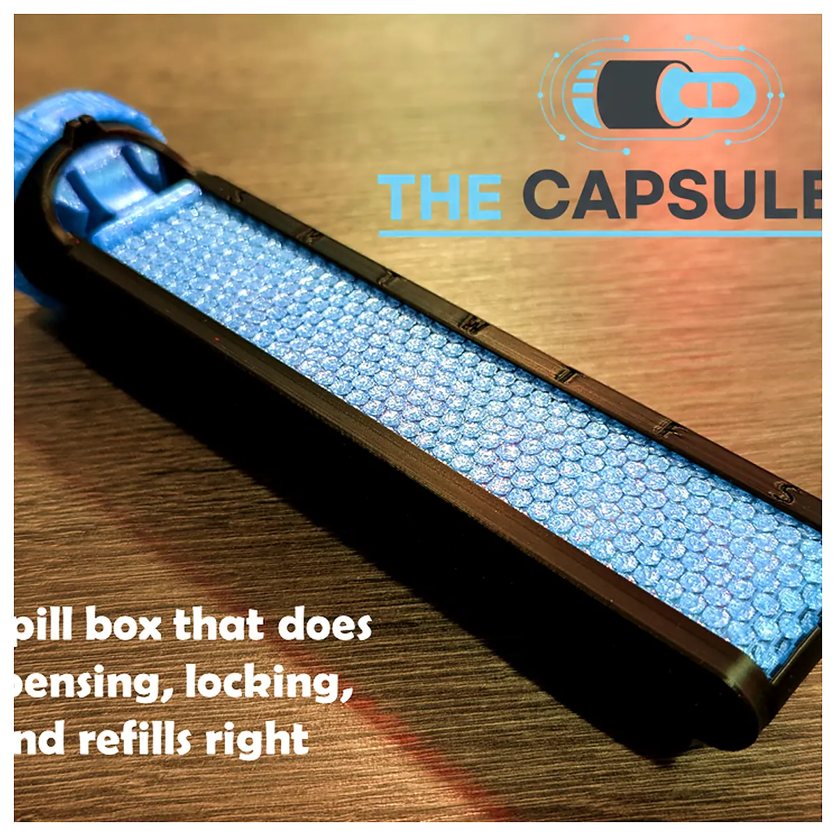 Locking Pill Box Daily Dose Organizer Leakproof Reminders Medication Caps Storage Container Replacement Parts