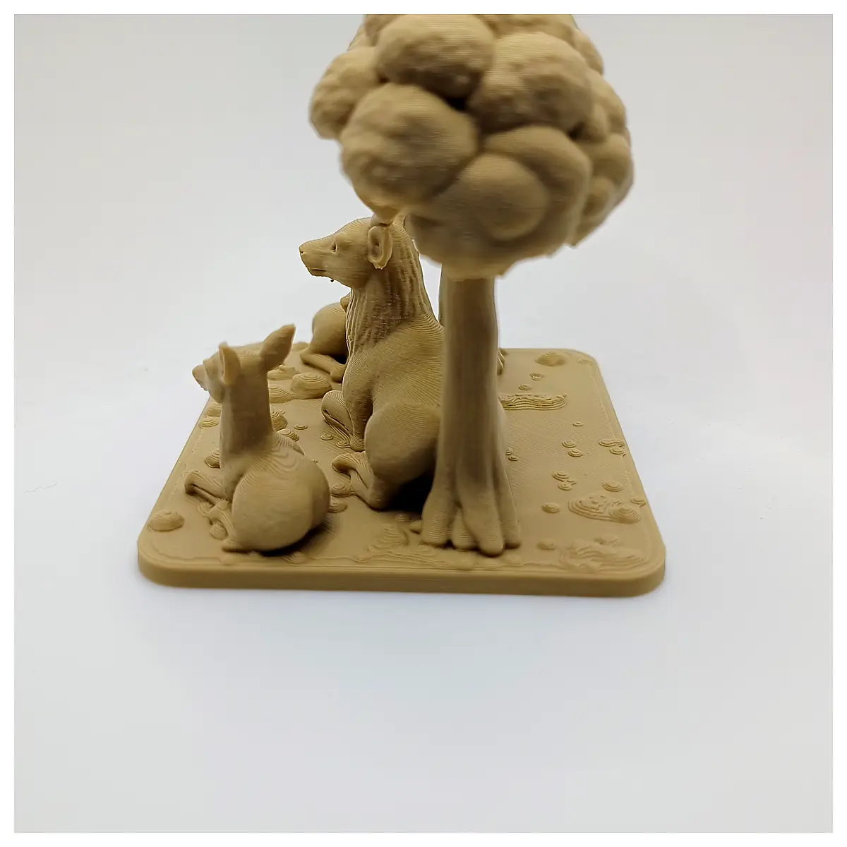 Forest Serenity Deer Family Tree Decoration Woodland Figures Home Decor Kids Nature Scene Tabletop Display