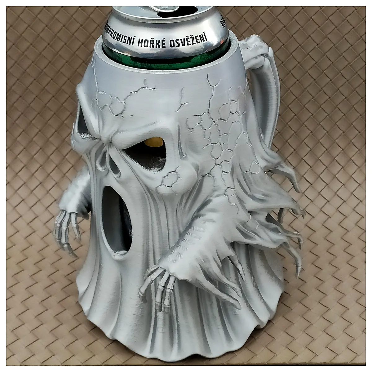Haunting Spirit Beer Mug Ghost Decor Can Holder Spooky Mug Beer Drinking Memorial Gift