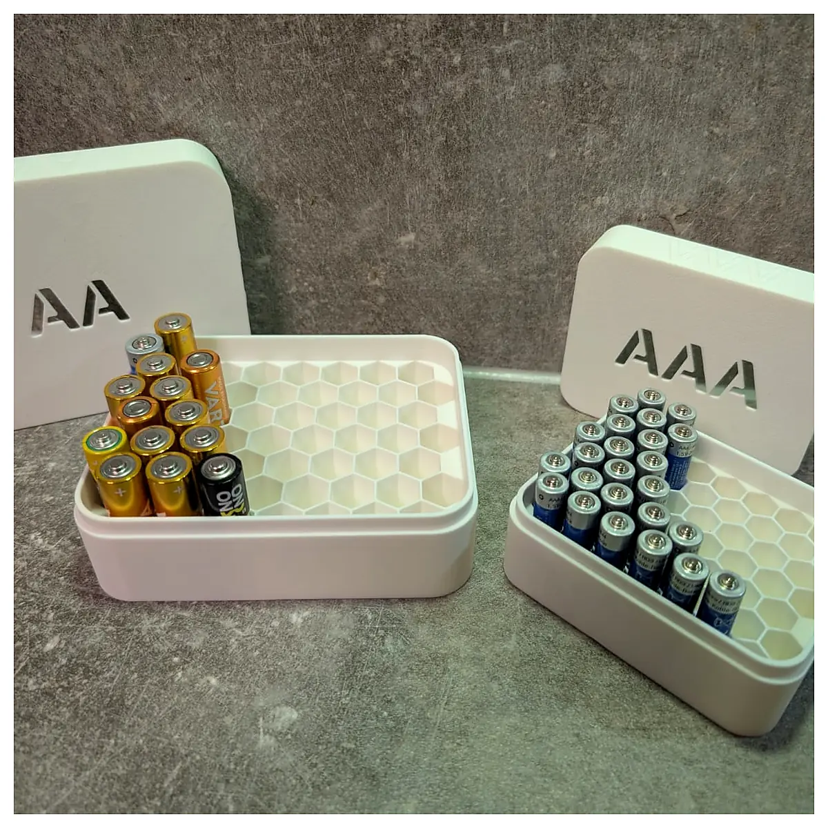 Battery Box Organizer AA AAA Storage 27×52 Universal Battery Case Container Battery Storage Solutions