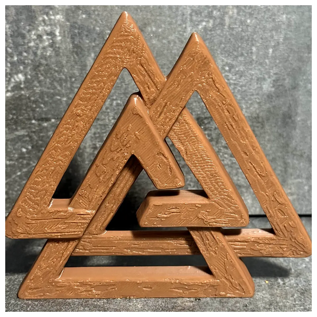 Valknut Odin s Knot Wood Look Decoration Odin s Head Rune Protective Rune Desktop Ornament Room Living Room Decor Strength Protection