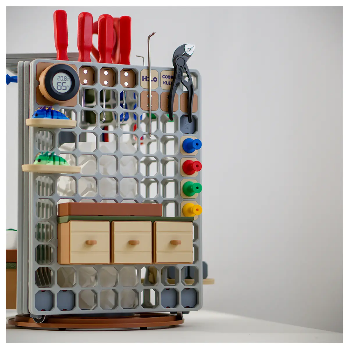 Modular Desktop Organizer Tool Tower OpenGrid System Desktop Storage Office Supplies Computer Accessories