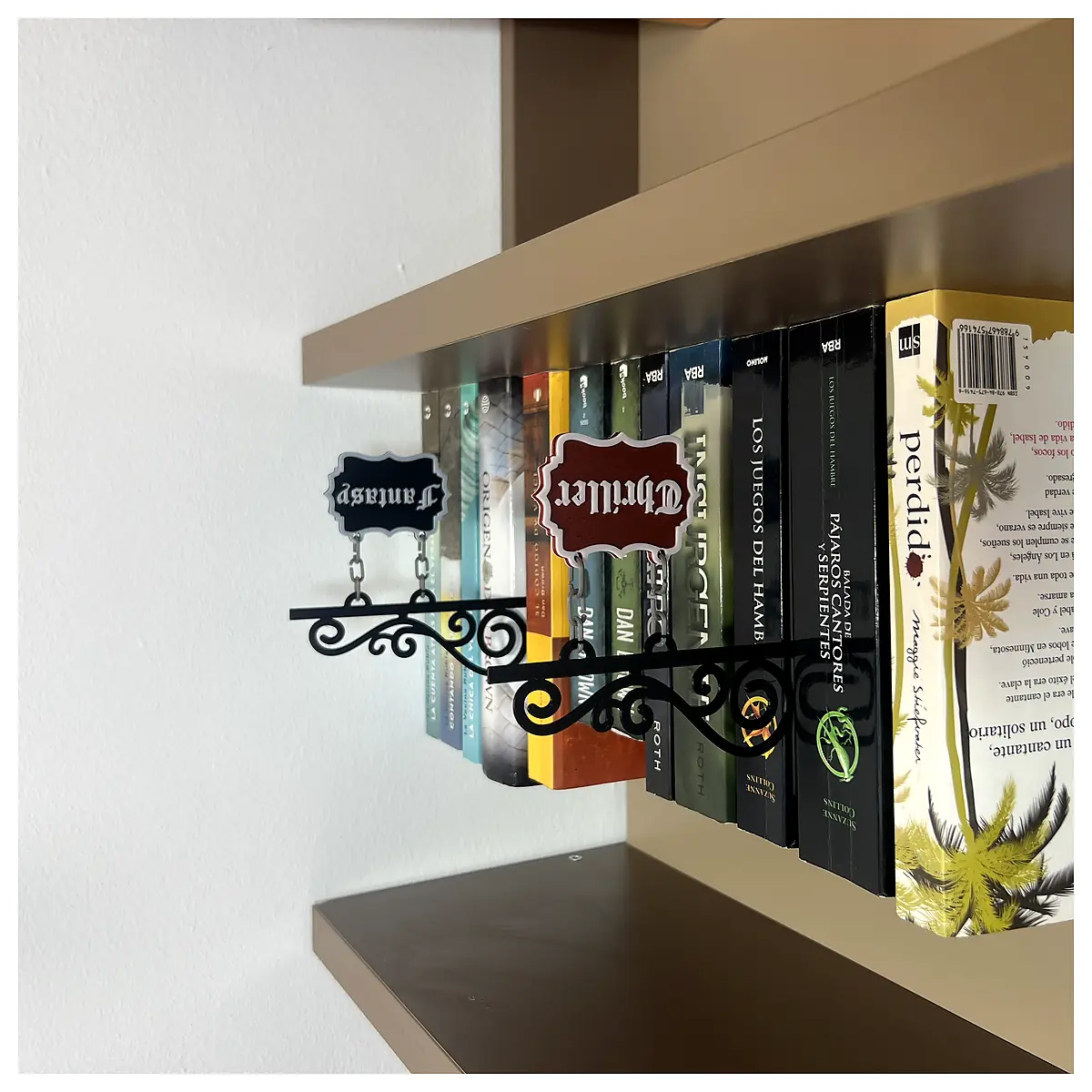 Book Genre Organizers Book Shelving System Books Storage Shelf Dividers Book Organization Display Decor