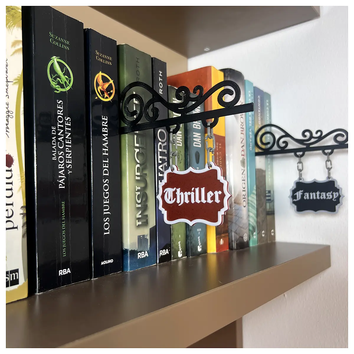 Book Genre Organizers Book Shelving System Books Storage Shelf Dividers Book Organization Display Decor