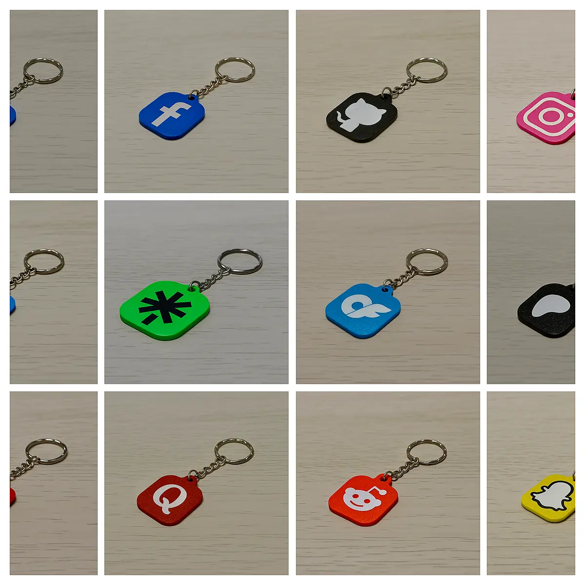 NFC Social Media Keychains Social Apps Compatibility Fast Connection Mobile Accessories NFC Keychains