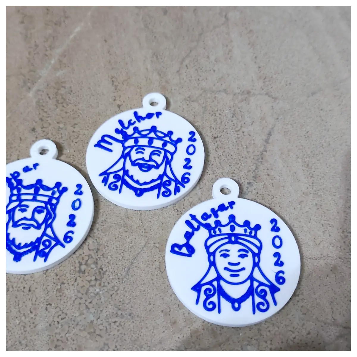 Three Wise Men Keychain Religious Charm Blessing Christmas Gift Good Luck Faith Ornament Desktop Decoration Office Gift