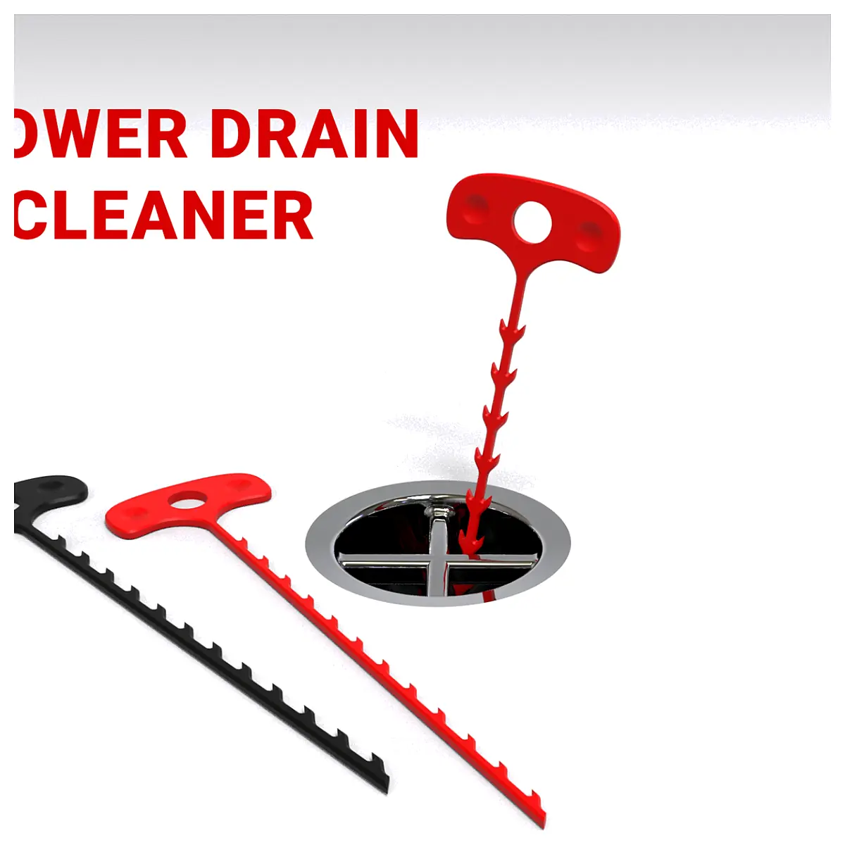 Shower Drain Cleaner Snake Hair Remover Tool Unclog Hair Blockages Universal Parts Repair
