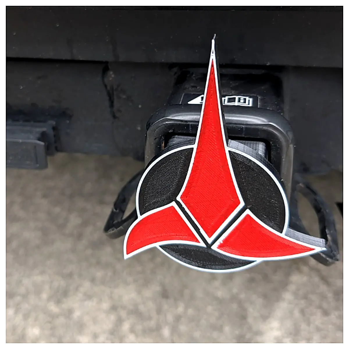 Klingon Hitch Cover Language Enthusiast Gift Charm Car Decoration Collector s Item Hitch Cover Accessory