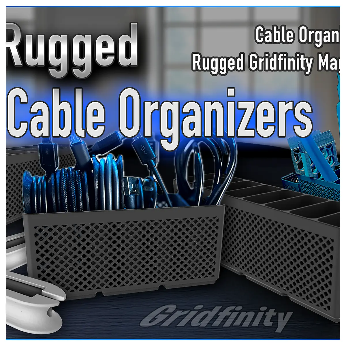 Cable Organizer Gridfinity Robust System Wire Management Electronic Accessories Storage Solutions Cable Ties