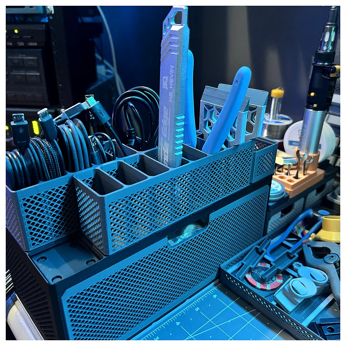 Cable Organizer Gridfinity Robust System Wire Management Electronic Accessories Storage Solutions Cable Ties