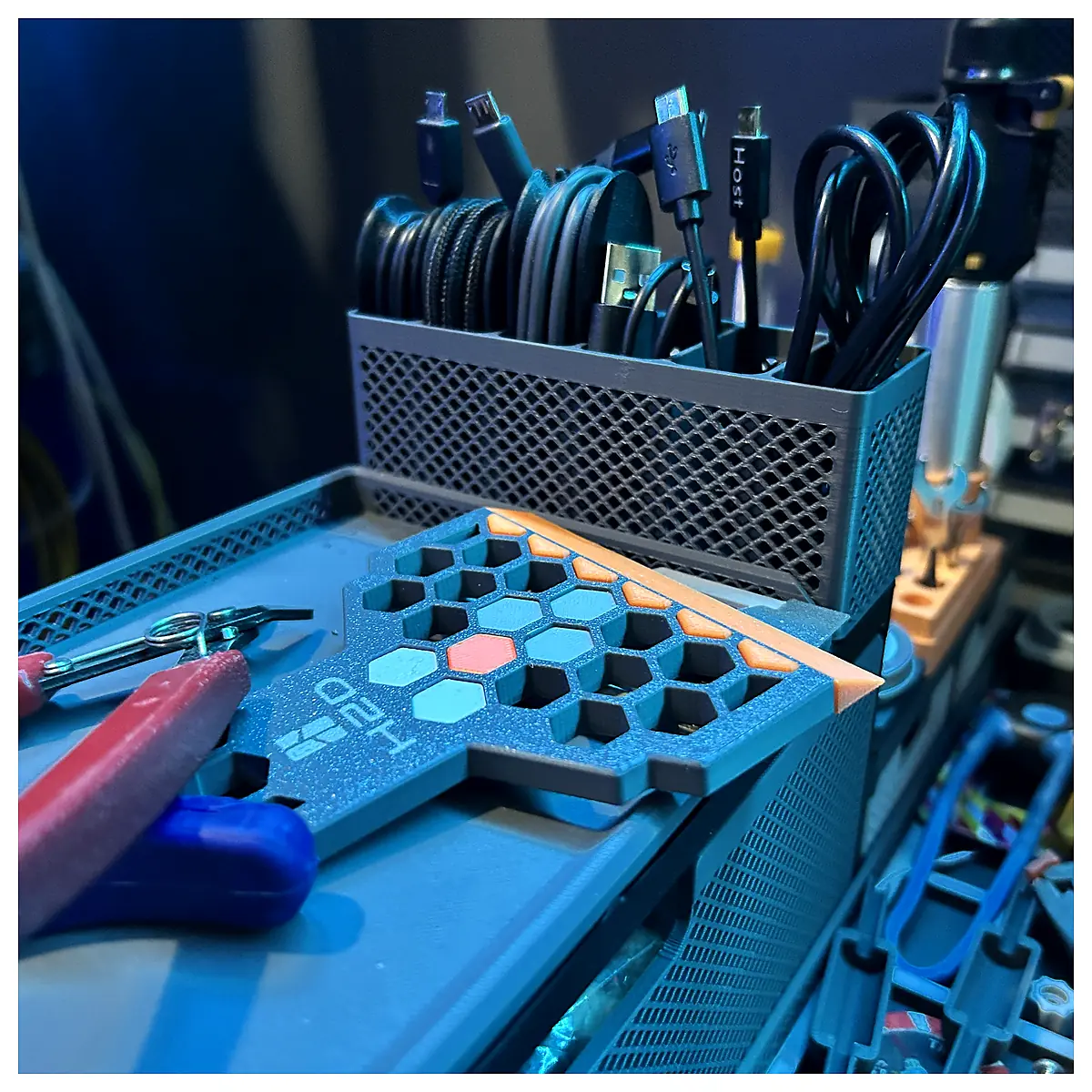 Cable Organizer Gridfinity Robust System Wire Management Electronic Accessories Storage Solutions Cable Ties