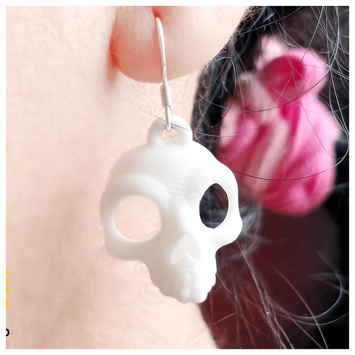 Halloween Goat Skull Earrings Universal Skull Jewelry Small Black Decor Skull Festival Earrings Gothic Accessory