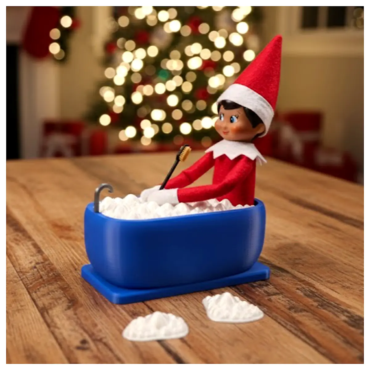 Elf on the Shelf Bath Toy Bubble Bath Tub Christmas Gift Decoration Festive Accessories