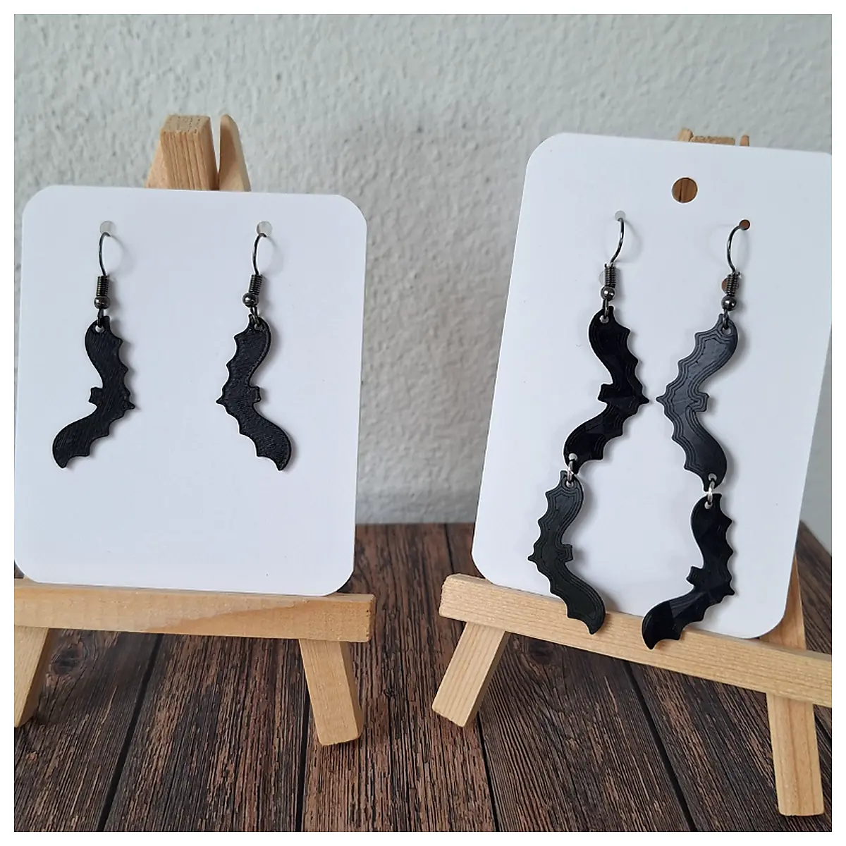 Bat Earrings Halloween Decor Nighttime Wings Jewelry Bat Accessories Black Wing Decorations