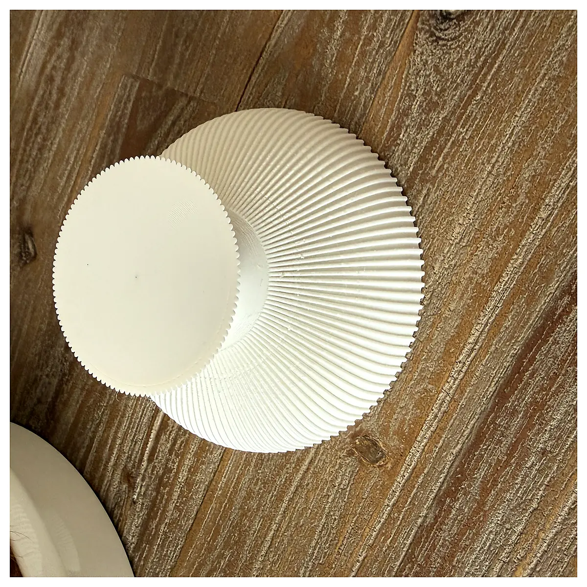 Ribbed Decorative Bowl Fruit Container Storage Basket Home Decor Accent