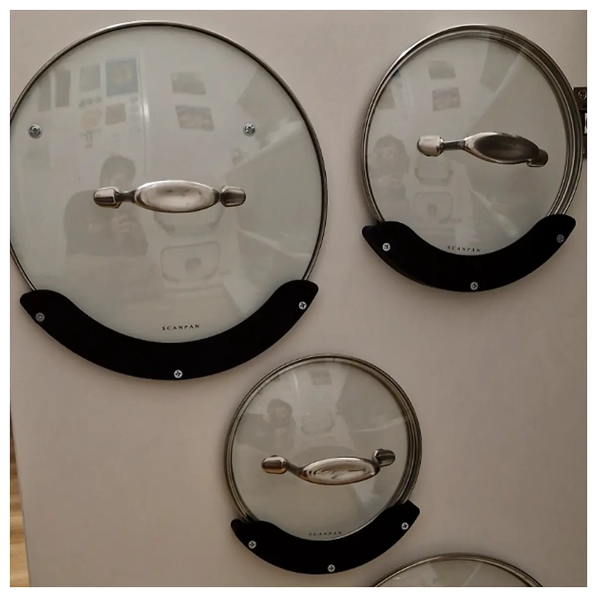 Pot Lid Mounts Kitchen Accessories Lid Support Holder Universal Kitchen Gadget Storage