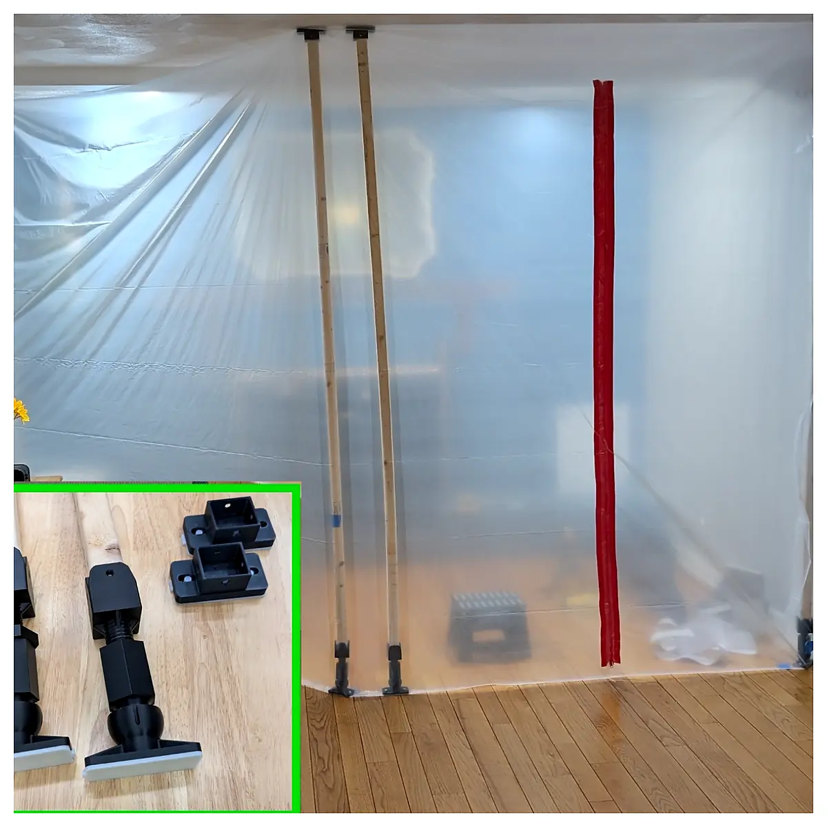 Temporary Room Separator Brackets Dust Barriers Isolation Protection Construction Parts