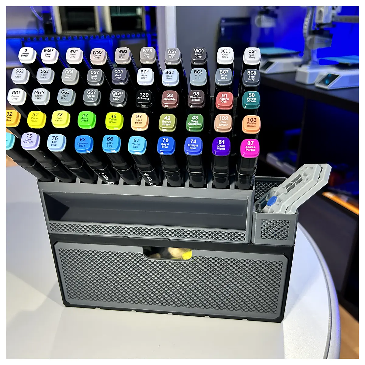 Rugged Marker Holder Organizer Pens Brush Holder Storage Portable Art Supplies Desk Organizer