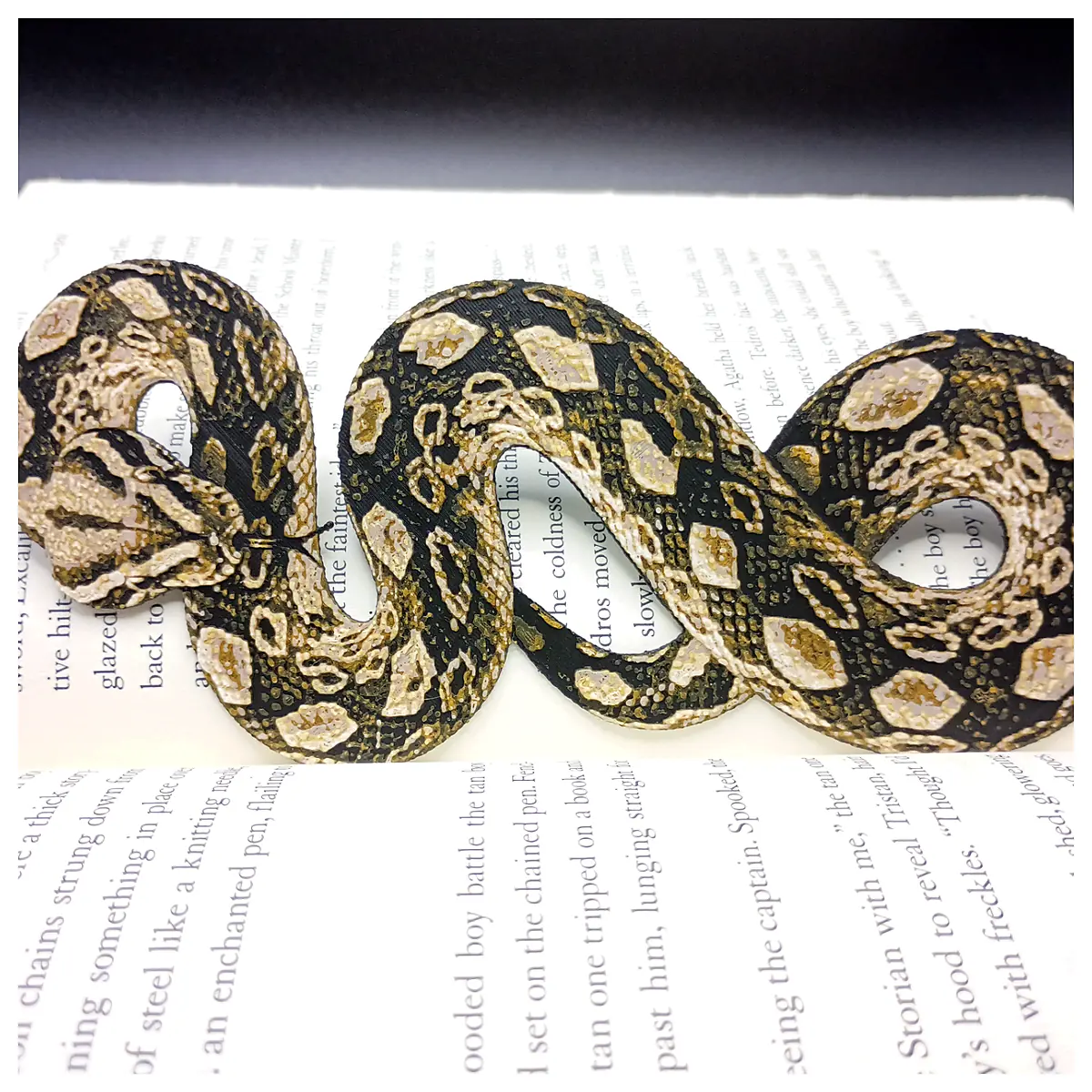 Reticulated Python Bookmark Soft RETI Creative Bookmark Office Study Decoration Gift