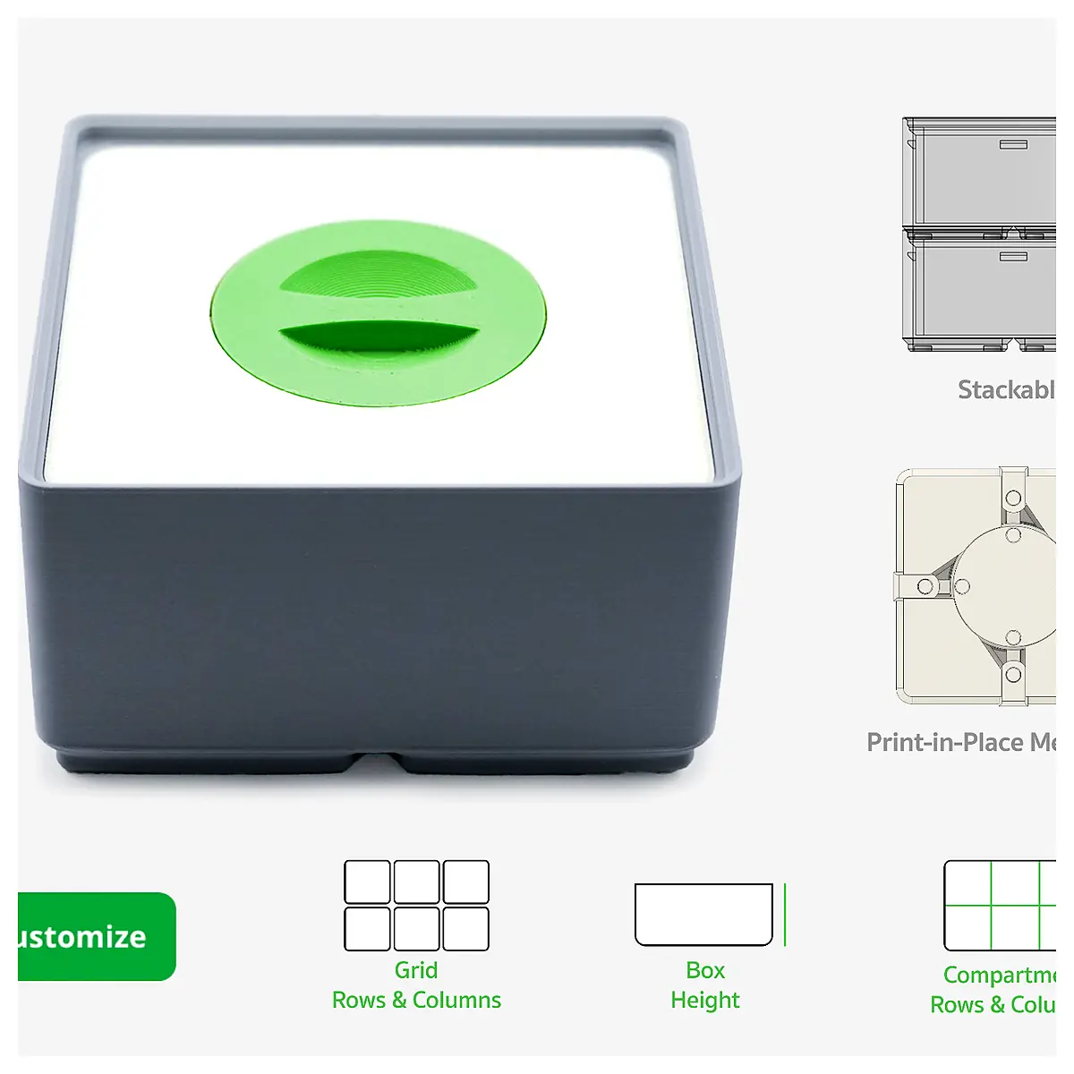 Gridfinity Twist Lock Box Stackable Organizer Storage System Modular Boxes Storage Solutions