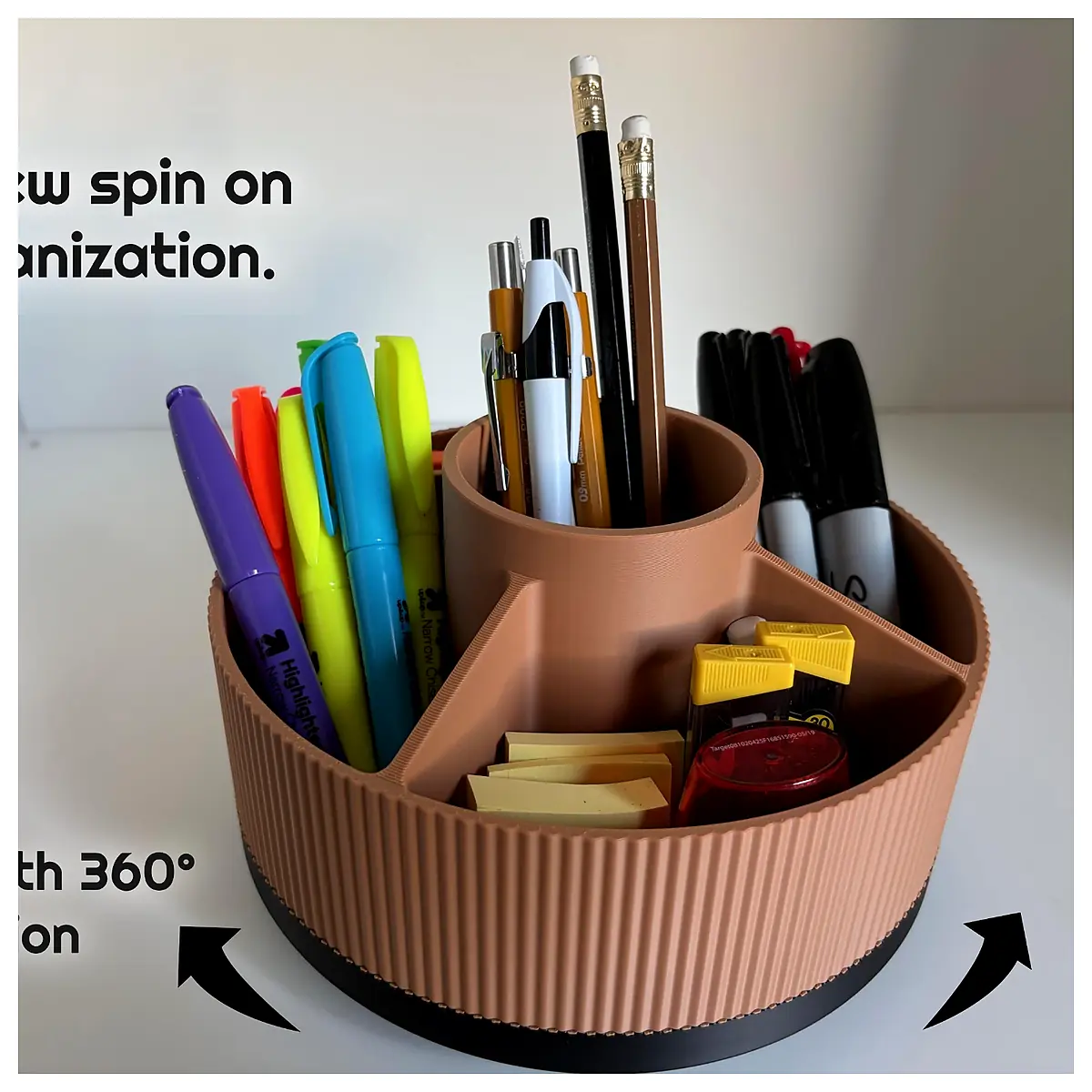 Rotating Desk Organizer Pencil Holder Multi Function Storage Supply Parts Repair Accessories