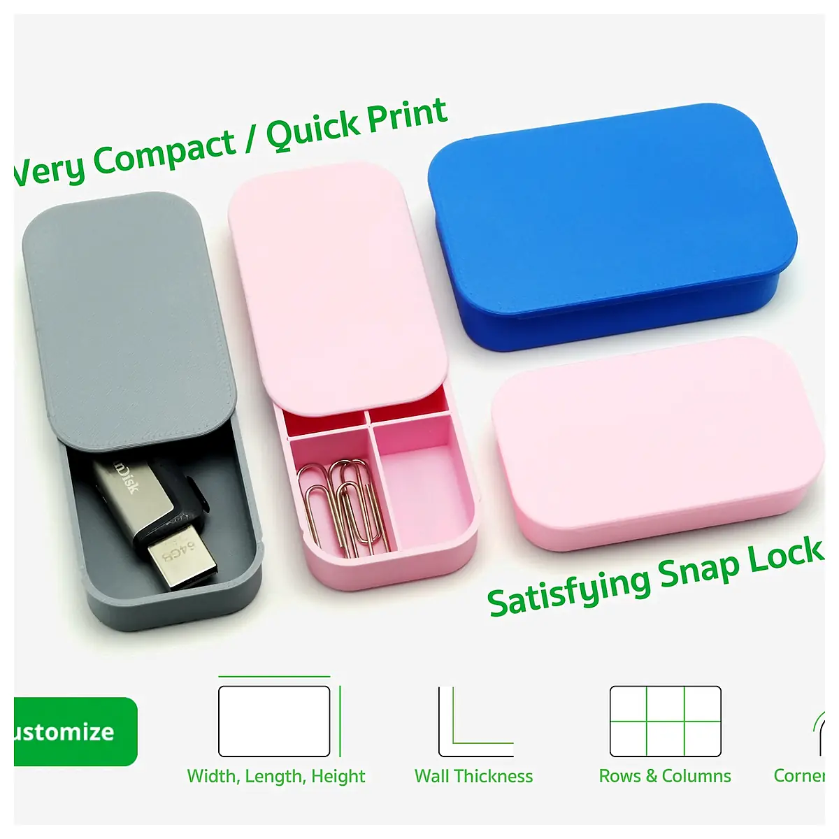 Customizable Slide Box Parametric Adjustable Parts Repair Modular Automation Smart Control