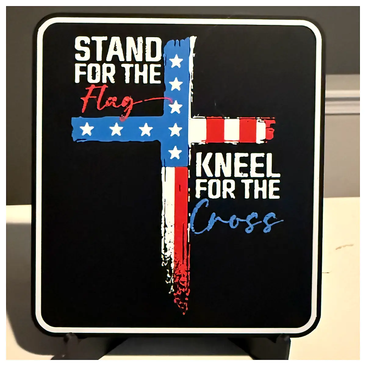 American Flag Christian Faith Values Salute Memorial Gift 148 characters
