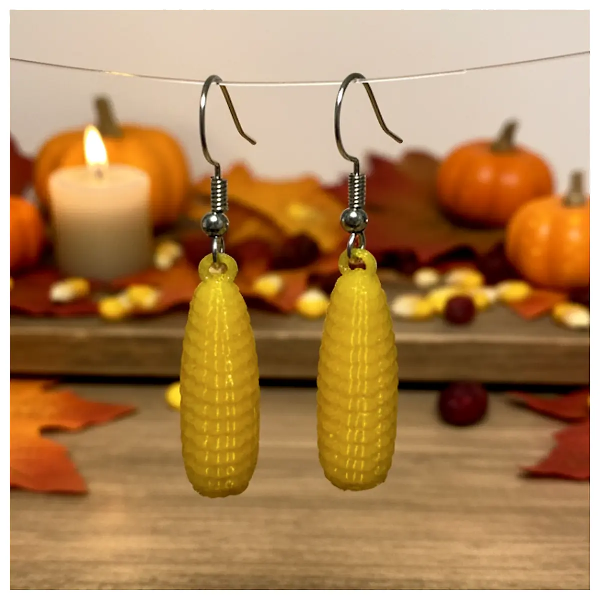 Corn on the Cob Earrings Harvest Fun Farm Decor Cobs Sweet Corn Pickling Decoration Gift