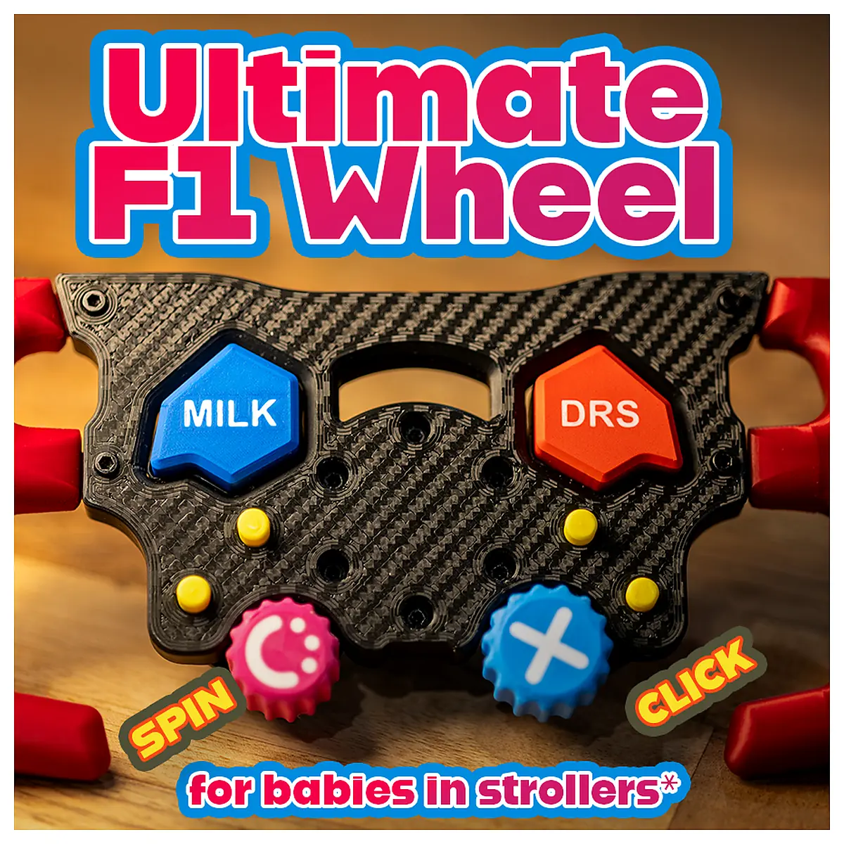 Stroller Steering Wheel Wheel Control Adjustment Infant Car Parts Toddler Safety