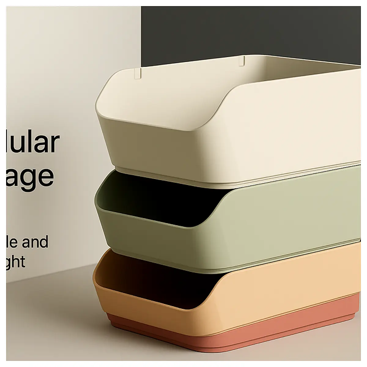 Stackable Storage Bins 3 Tier Set Organizer Storage Solutions Space Saving Maximize Storage