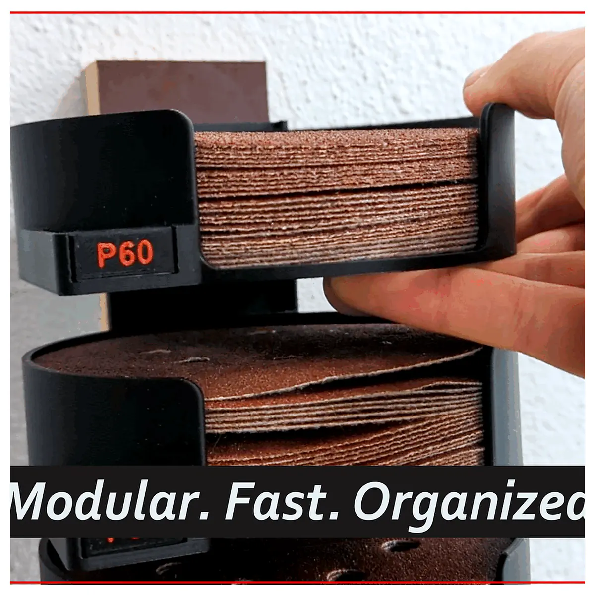 Modular Sandpaper Organizer Removable Sanding Kit Grinding Tools Universal Sandpaper Holder Accessory