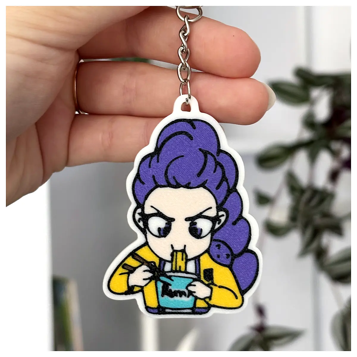 KPop Anime Demon Hunters Ramen Keychains Collectible Charms Food Bowl Keyrings Anime Accessories