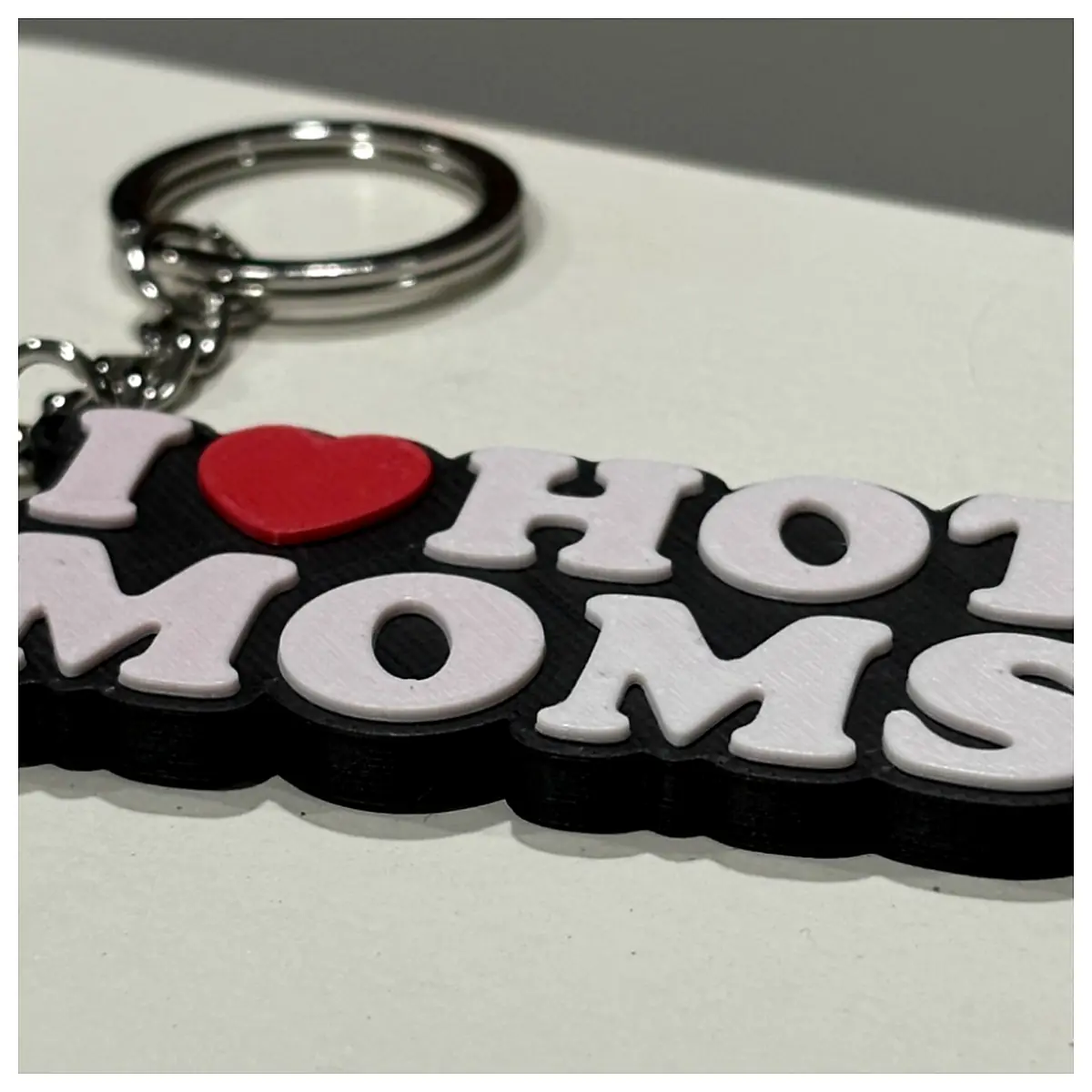Keychain I Love Hot Moms Car Decor Gift Memorial Keychains Parts Accessories Multi functional