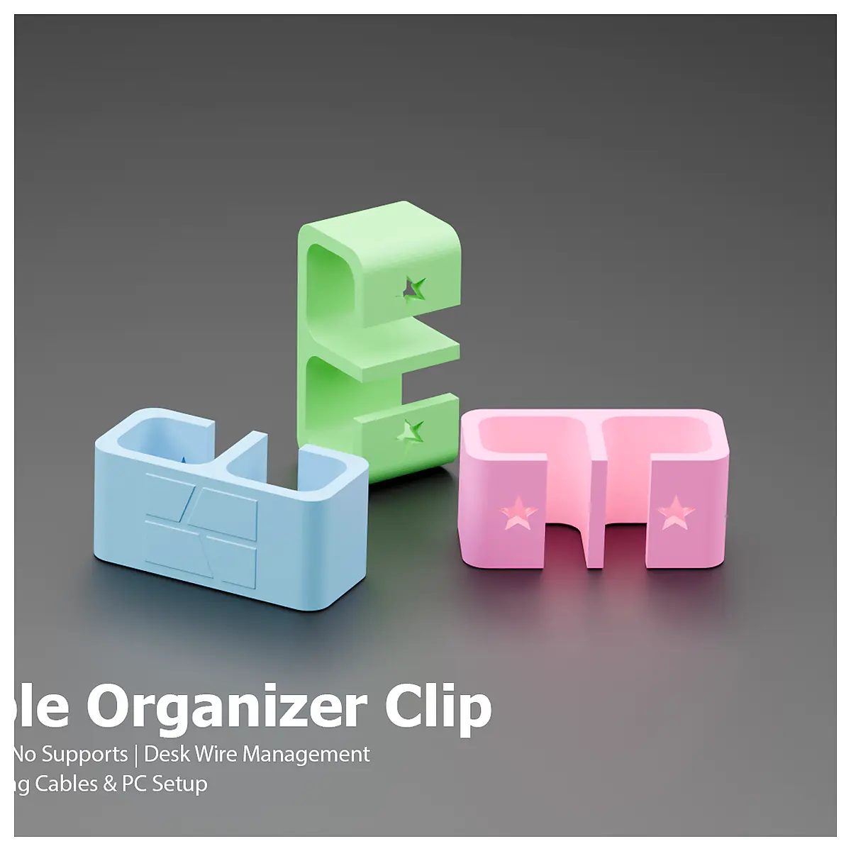 Cable Organizer Clip Cord Wraps Cable Ties Wire Management Clips Cable Holders Desk Organizer Cable Management Solutions