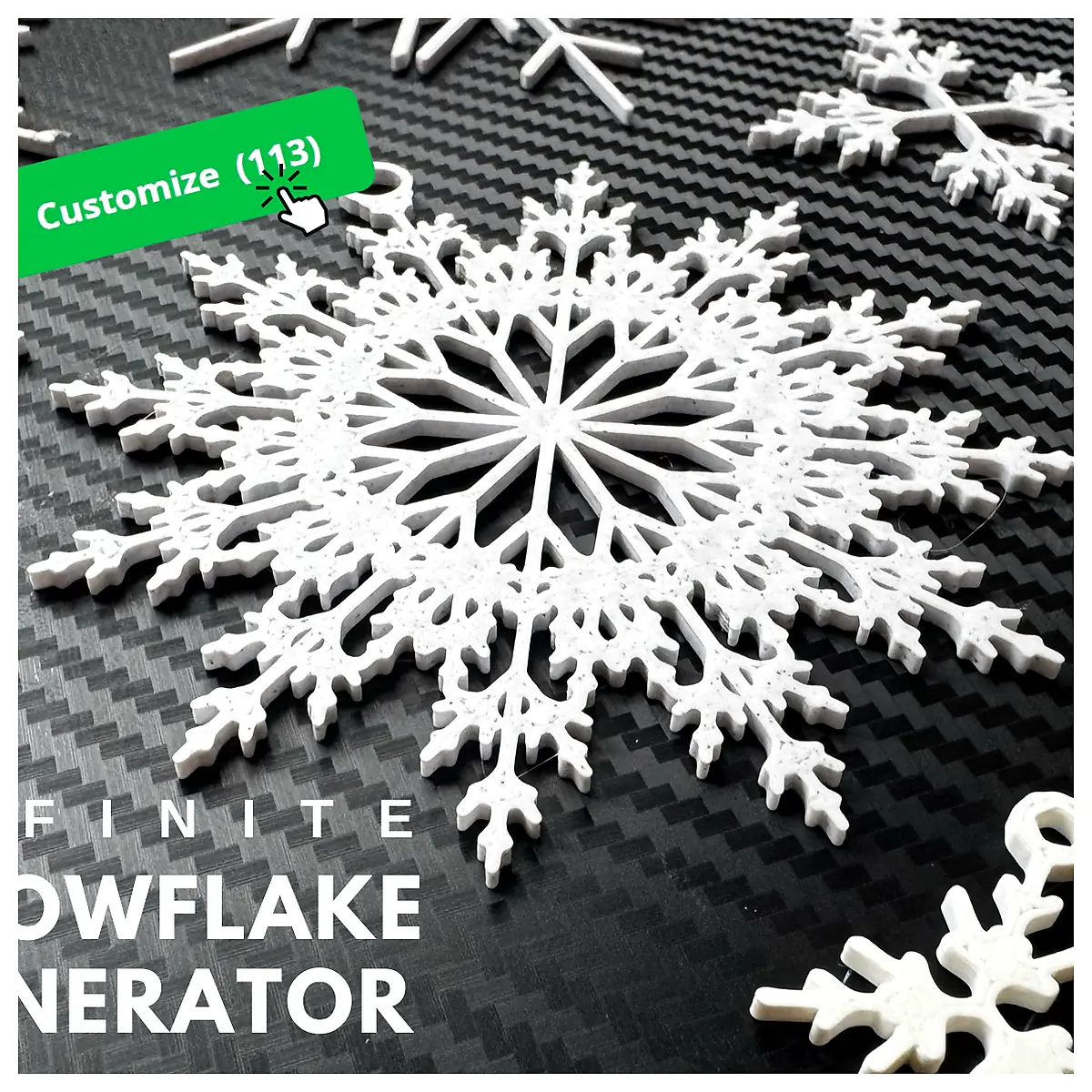 Infinite Unique Snowflake Generator Random Snowflakes Unique Designs Ice Snow Art Pattern Generator