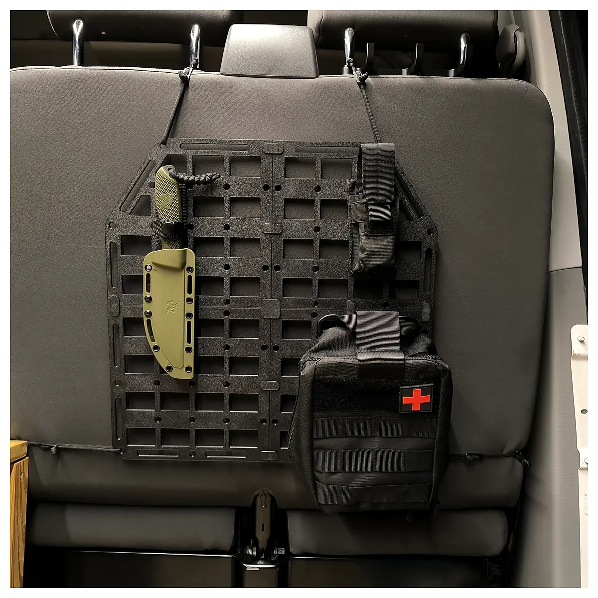 Tactical MOLLE Car Seat Organizer Plate Vehicle Storage Modular Accessories Car Parts Universal Fit
